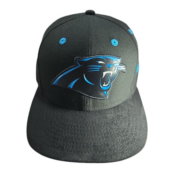Carolina Panthers NFL Hat New Era 9FIFTY Snapback Black Blue Suede Bill Cap Mens - Picture 2 of 10